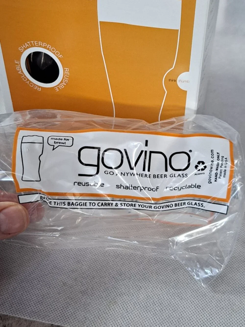 GOVINO Unbreakable Plastic Pint Beer Glasses, 16 oz, set of 4